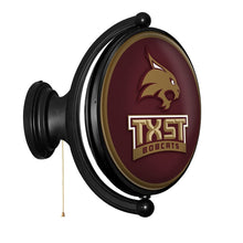 Load image into Gallery viewer, Texas State Bobcats: TXST - Original Oval Rotating Lighted Wall Sign - The Fan-Brand