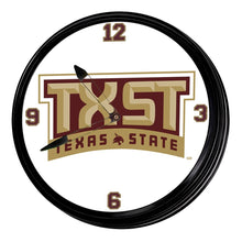 Load image into Gallery viewer, Texas State Bobcats: TXST - Retro Lighted Wall Clock - The Fan-Brand