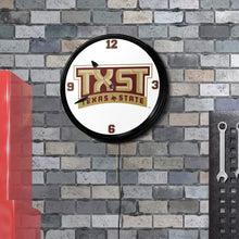 Load image into Gallery viewer, Texas State Bobcats: TXST - Retro Lighted Wall Clock - The Fan-Brand