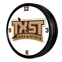 Load image into Gallery viewer, Texas State Bobcats: TXST - Retro Lighted Wall Clock - The Fan-Brand