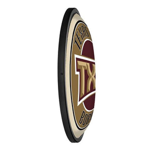 Texas State Bobcats: TXST - Round Slimline Lighted Wall Sign - The Fan-Brand