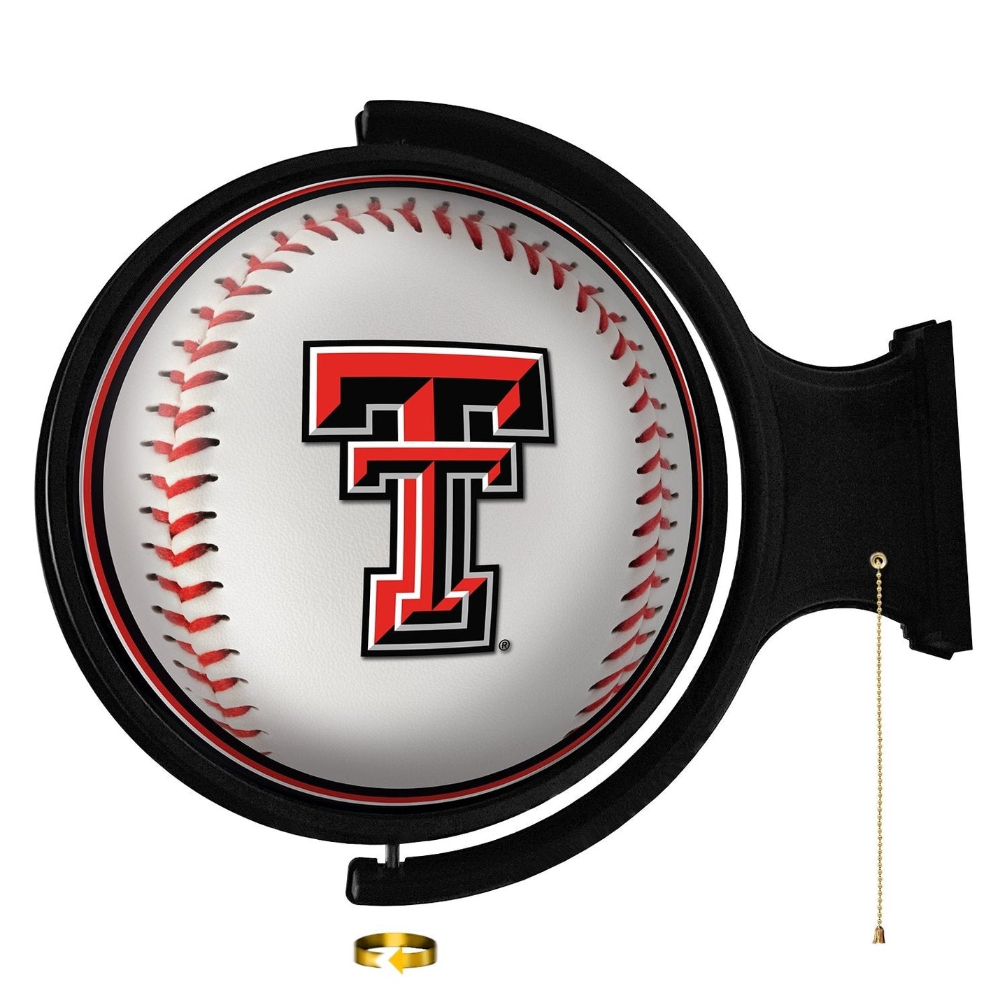 Texas Tech Red Raiders: Baseball - Round Rotating Lighted Wall Sign - The Fan-Brand