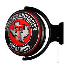 Load image into Gallery viewer, Texas Tech Red Raiders: Double Sided Original Round Rotating Lighted Wall Sign - The Fan-Brand