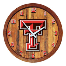 Load image into Gallery viewer, Texas Tech Red Raiders: &quot;Faux&quot; Barrel Top Wall Clock - The Fan-Brand