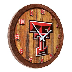 Texas Tech Red Raiders: "Faux" Barrel Top Wall Clock - The Fan-Brand