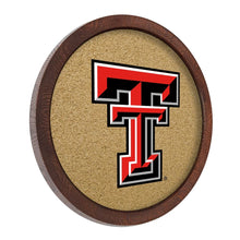 Load image into Gallery viewer, Texas Tech Red Raiders: Logo - &quot;Faux&quot; Barrel Framed Cork Board - The Fan-Brand
