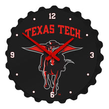 Load image into Gallery viewer, Texas Tech Red Raiders: Masked Rider - Bottle Cap Wall Clock - The Fan-Brand