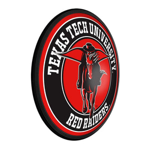 Texas Tech Red Raiders: Masked Rider - Round Slimline Lighted Wall Sign - The Fan-Brand