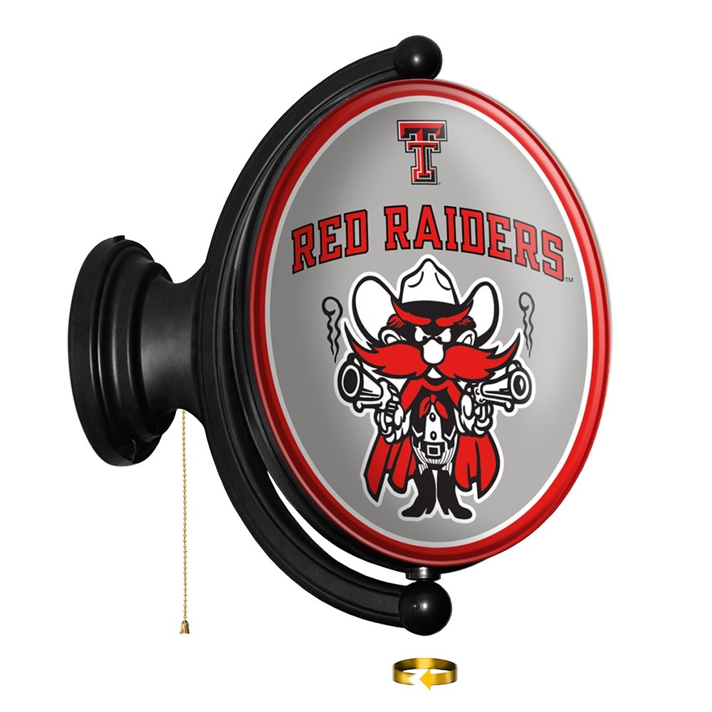 Texas Tech Red Raiders: Original Oval Rotating Lighted Wall Sign - The Fan-Brand