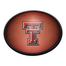 Load image into Gallery viewer, Texas Tech Red Raiders: Pigskin - Oval Slimline Lighted Wall Sign - The Fan-Brand