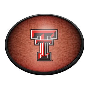 Texas Tech Red Raiders: Pigskin - Oval Slimline Lighted Wall Sign - The Fan-Brand