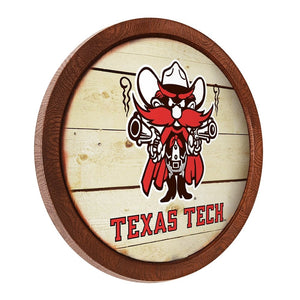 Texas Tech Red Raiders: Raider Red - "Faux" Barrel Top Sign - The Fan-Brand