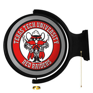 Texas Tech Red Raiders: Raider Red - Original Round Rotating Lighted Wall Sign - The Fan-Brand