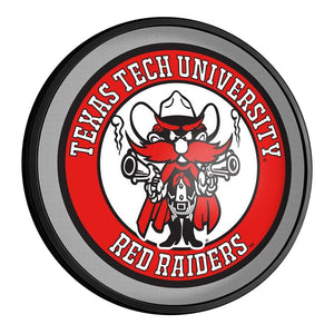 Texas Tech Red Raiders: Raider Red - Round Slimline Lighted Wall Sign - The Fan-Brand