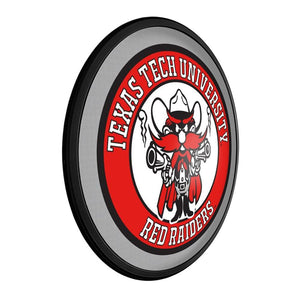 Texas Tech Red Raiders: Raider Red - Round Slimline Lighted Wall Sign - The Fan-Brand