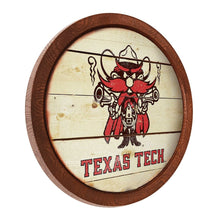 Load image into Gallery viewer, Texas Tech Red Raiders: Raider Red - Weathered &quot;Faux&quot; Barrel Top Sign - The Fan-Brand