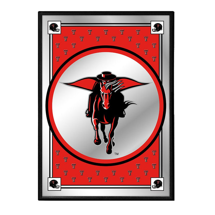 Texas Tech Red Raiders: Team Spirit, Mascot - Framed Mirrored Wall Sign - The Fan-Brand