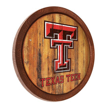 Load image into Gallery viewer, Texas Tech Red Raiders: Weathered &quot;Faux&quot; Barrel Top Sign - The Fan-Brand