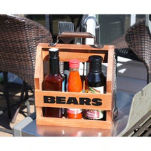 Load image into Gallery viewer, Chicago Bears Wood BBQ Caddy
