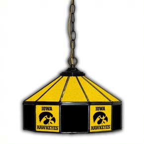 Iowa Hawkeyes 14-in. Stained Glass Pub Light