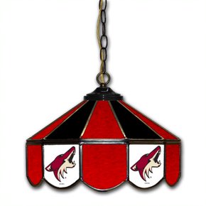 Arizona Coyotes 14-in. Stained Glass Pub Light