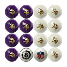 Load image into Gallery viewer, Minnesota Vikings Billiard Balls with Numbers