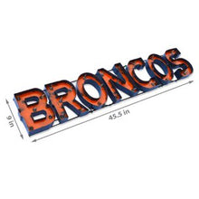 Load image into Gallery viewer, Denver Broncos Lighted Recycled Metal Sign
