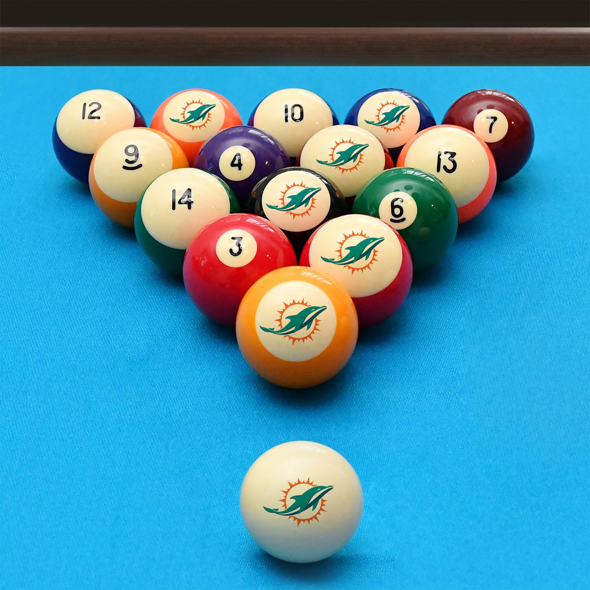 Miami Dolphins Retro Billiard Ball Sets