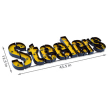 Load image into Gallery viewer, Pittsburgh Steelers Lighted Recycled Metal Sign