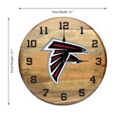 Atlanta Falcons Oak Barrel Clock