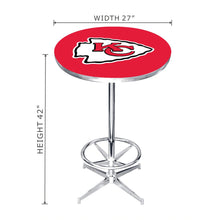 Load image into Gallery viewer, Kansas City Chiefs Chrome Pub Table