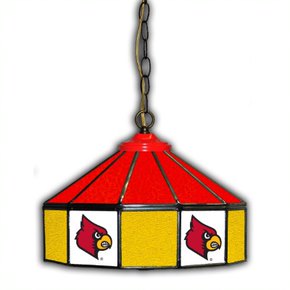 Louisville Cardinals 14-in. Stained Glass Pub Light