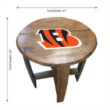 Load image into Gallery viewer, Cincinnati Bengals Oak Barrel Table