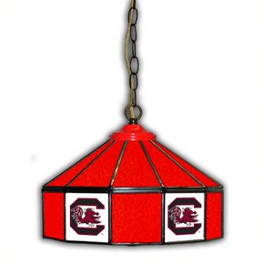 South Carolina Gamecocks 14-in. Stained Glass Pub Light