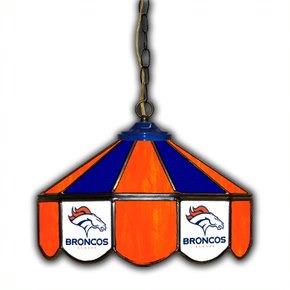 Denver Broncos 14-in. Stained Glass Pub Light