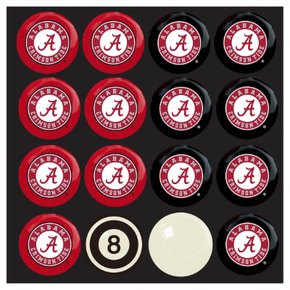 Alabama Crimson Tide Billiard Balls with Numbers