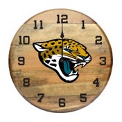Load image into Gallery viewer, Jacksonville Jaguars Oak Barrel Clock