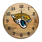 Jacksonville Jaguars Oak Barrel Clock