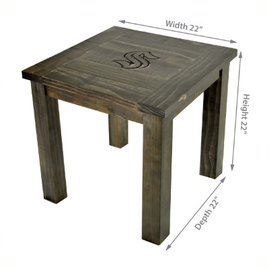 Seattle Kraken Reclaimed Side Table