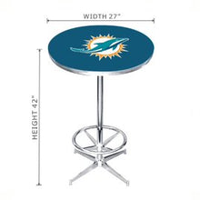 Load image into Gallery viewer, Miami Dolphins Chrome Pub Table