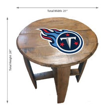 Load image into Gallery viewer, Tennessee Titans Oak Barrel Table