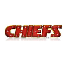 Load image into Gallery viewer, Kansas City Chiefs Lighted Recycled Metal Sign