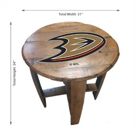 Anaheim Ducks Oak Barrel Table