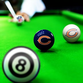 Chicago Bears Billiard Balls with Numbers