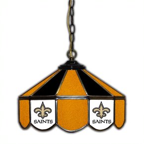 New Orleans Saints 14-in. Stained Glass Pub Light