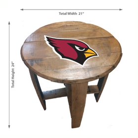 Arizona Cardinals Oak Barrel Table