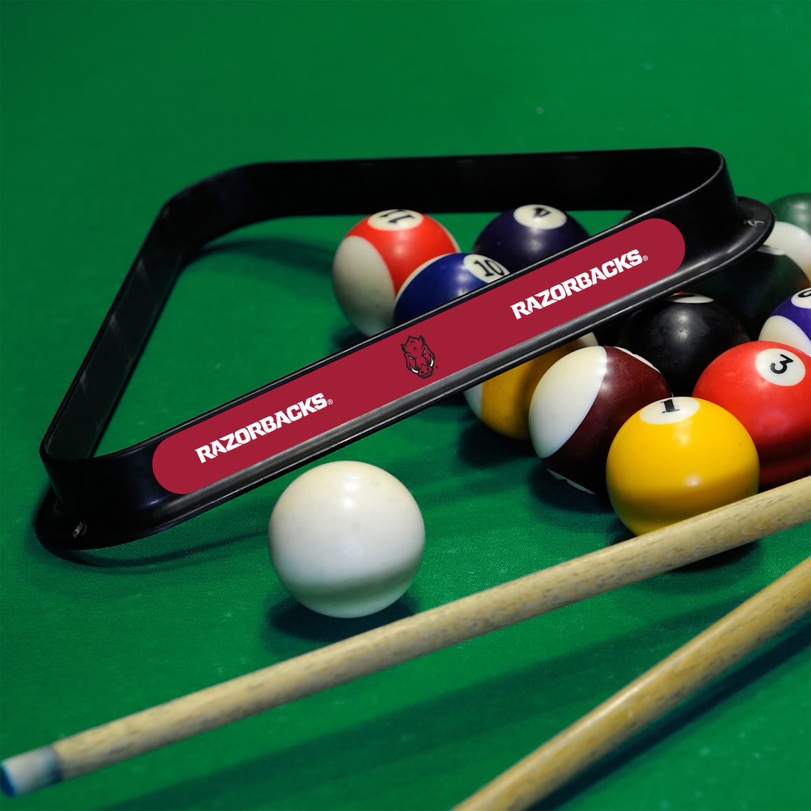 University of Arkansas Plastic 8-Ball Rack – Man Cave Gamez