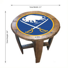 Load image into Gallery viewer, Buffalo Sabres Oak Barrel Table