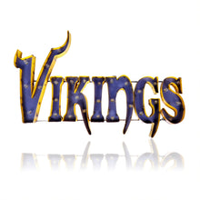 Load image into Gallery viewer, Minnesota Vikings Lighted Recycled Metal Sign