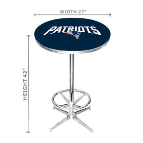 New England Patriots Chrome Pub Table